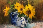 Sunflowers in Dutch Vase